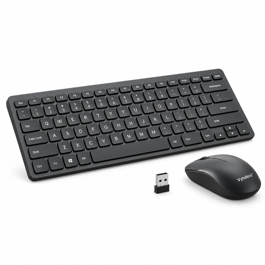 Vynalora™ KeyFlow Wireless Keyboard & Mouse Combo