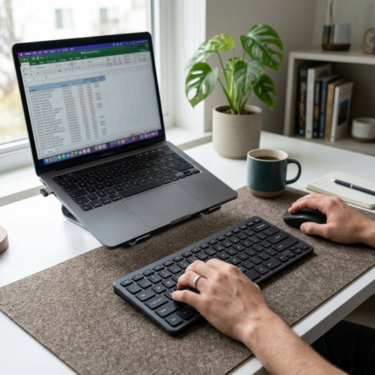 Vynalora™ KeyFlow Wireless Keyboard & Mouse Combo