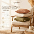 Vynalora™ LumiWeave Decorative Cushion Cover Set