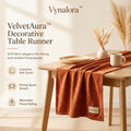 Vynalora™ VelvetAura Decorative Table Runner